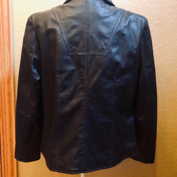 Brown Genuine Leather Jacket - Picture 2 of 11